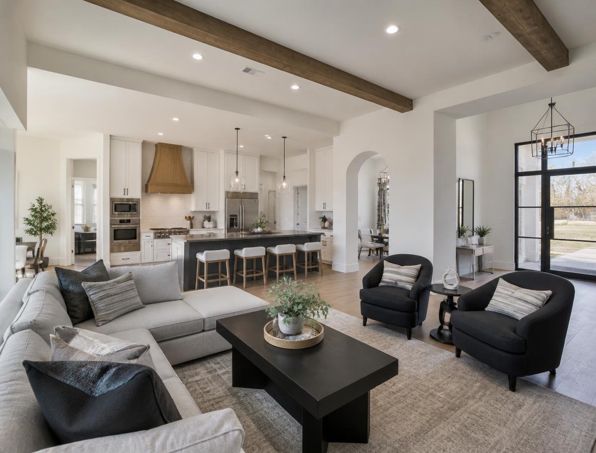 Remodeled open-concept kitchen and living area in an Arizona home